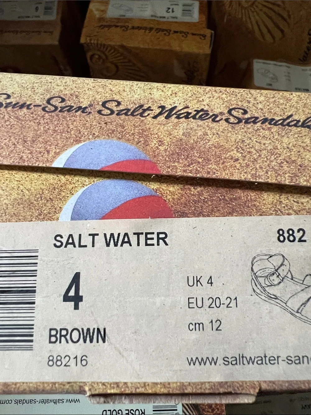 AUTH NIB Salt Water the Original Sandal Toddler Little Kids BROWN